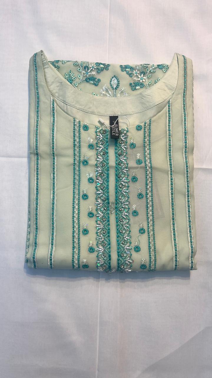 Pakistani luxury readymade chiffon 3pieces exclusive gorgeous dress piece