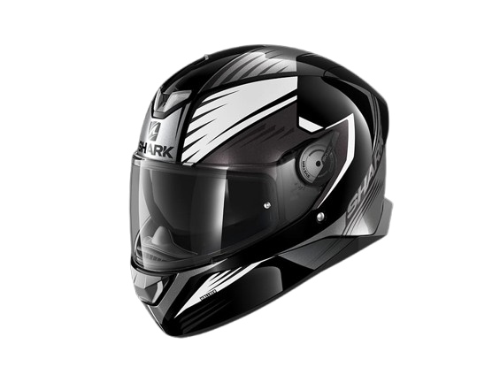 SHARK SKWAL 2 HALLDER Full Face Helmet – Black White Anthracite KWA | Integrated LED System, Pinlock Ready, Premium Protection