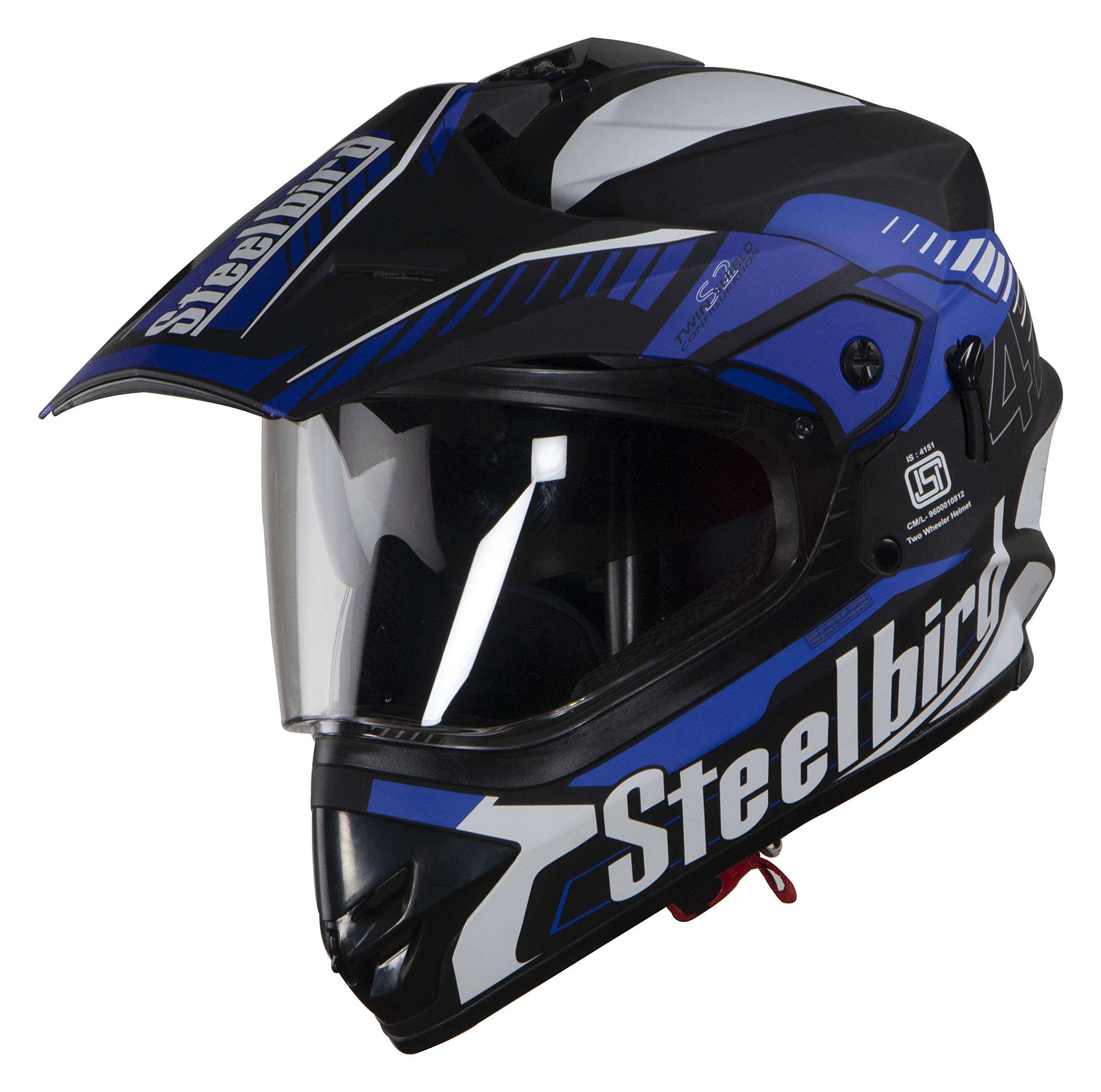 Steelbird SB-42 Full Face Helmet – High Impact ABS Shell, Stylish Design, ISI Certified