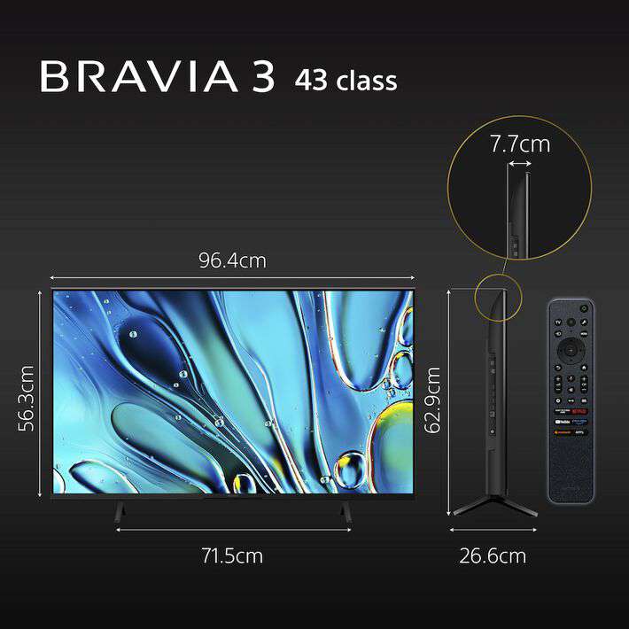 Sony Bravia 3 K-43S30 43 Inch 4K UHD Google TV