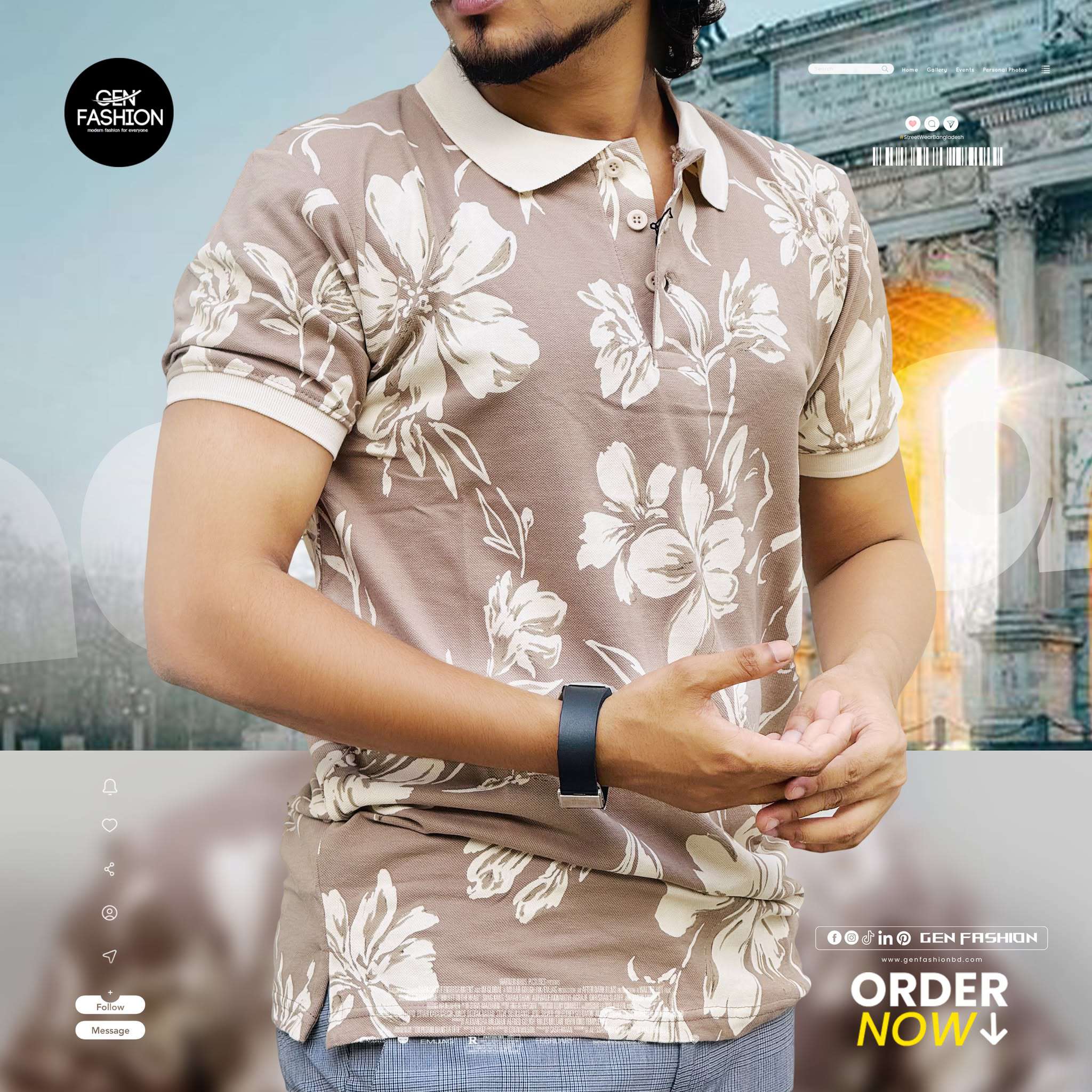 Adidas US Premium Polo T-Shirt – Urban Leaf Edition