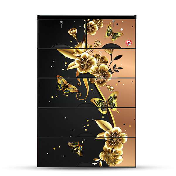 RFL 5D KD Oak Wood Deluxe Royal Double Wardrobe – Premium Plastic Wardrobe with Wooden Finish